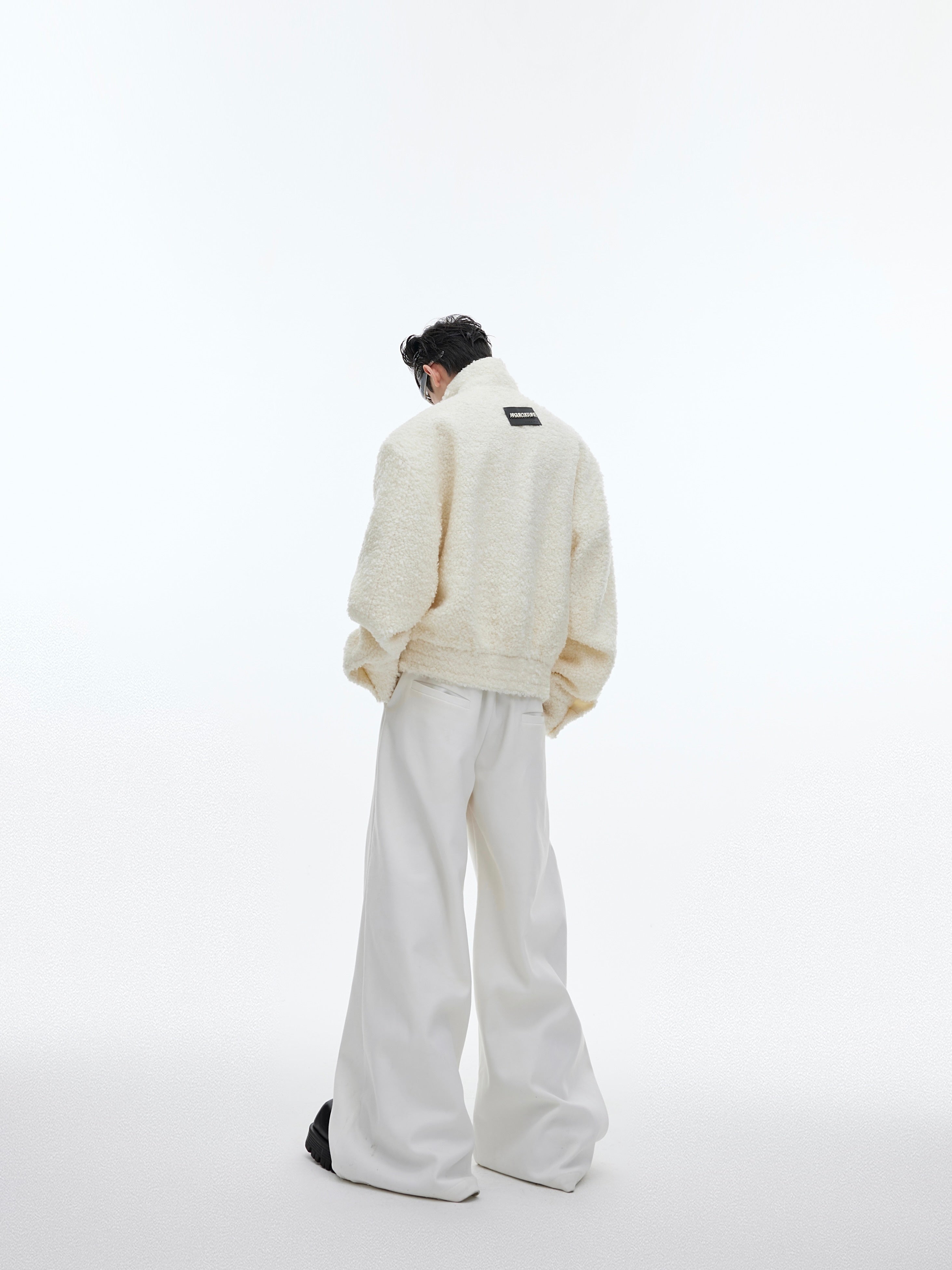【24s January.】New Year Textured Wool Silhouette Short Jacket-IYAMIUIO
