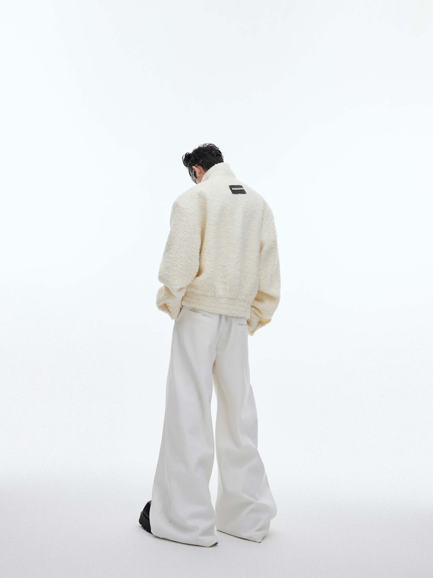 【24s January.】New Year Textured Wool Silhouette Short Jacket-IYAMIUIO