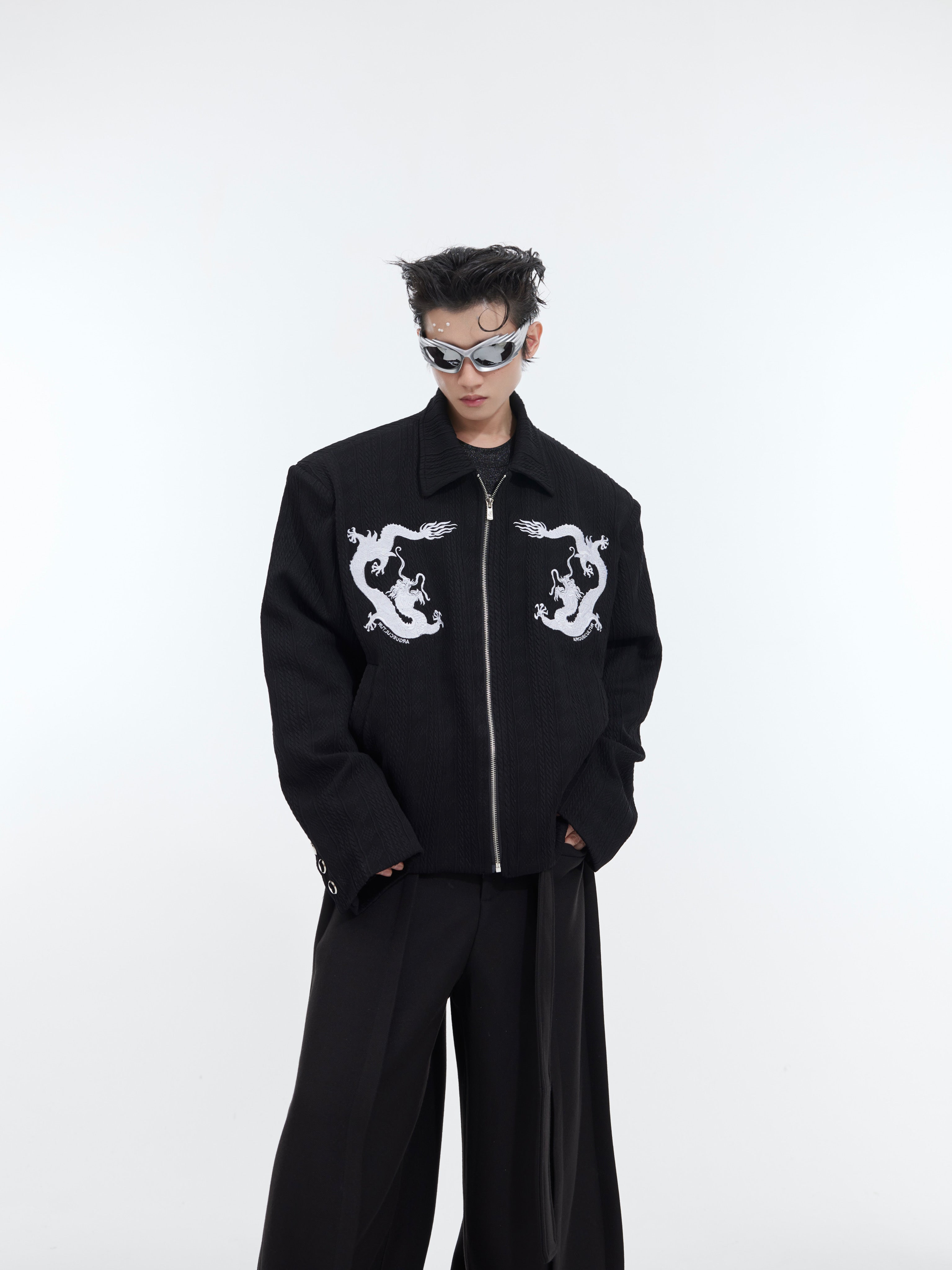 【24s February.】"Dragon" Pattern Simple Design Jacket-IYAMIUIO