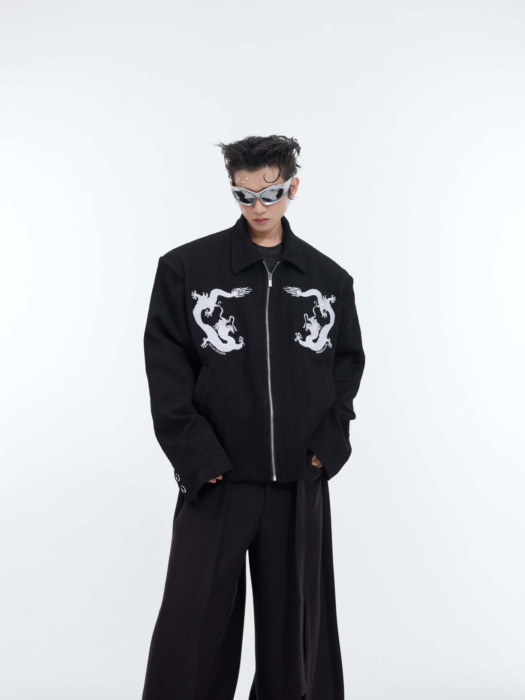 【24s February.】"Dragon" Pattern Simple Design Jacket-IYAMIUIO