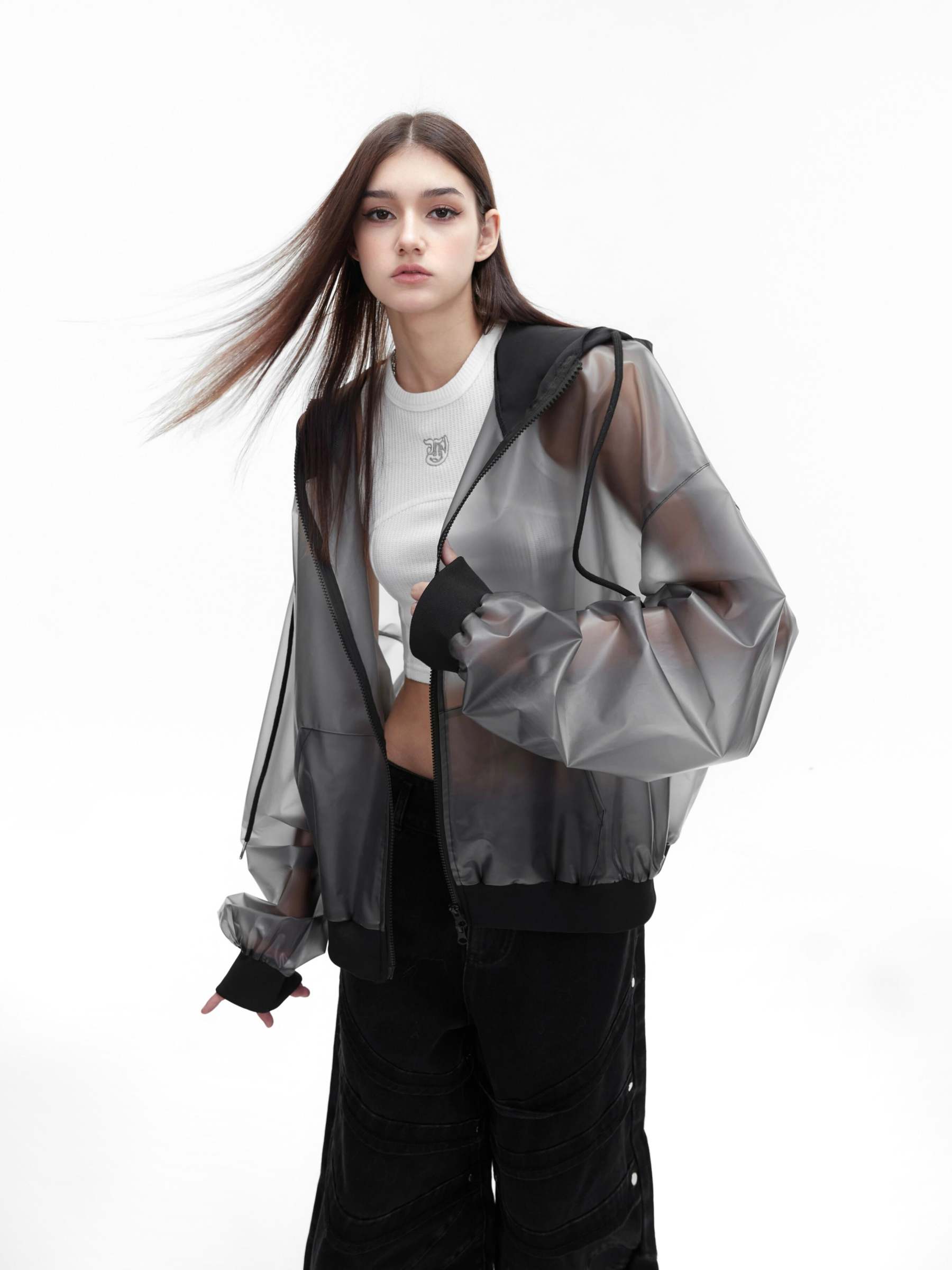【24s January.】Pioneer Transparent Design Pu Leather Jacket-IYAMIUIO