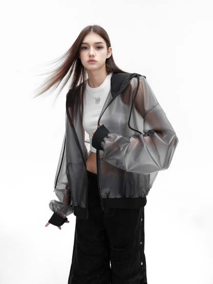 【24s January.】Pioneer Transparent Design Pu Leather Jacket-IYAMIUIO