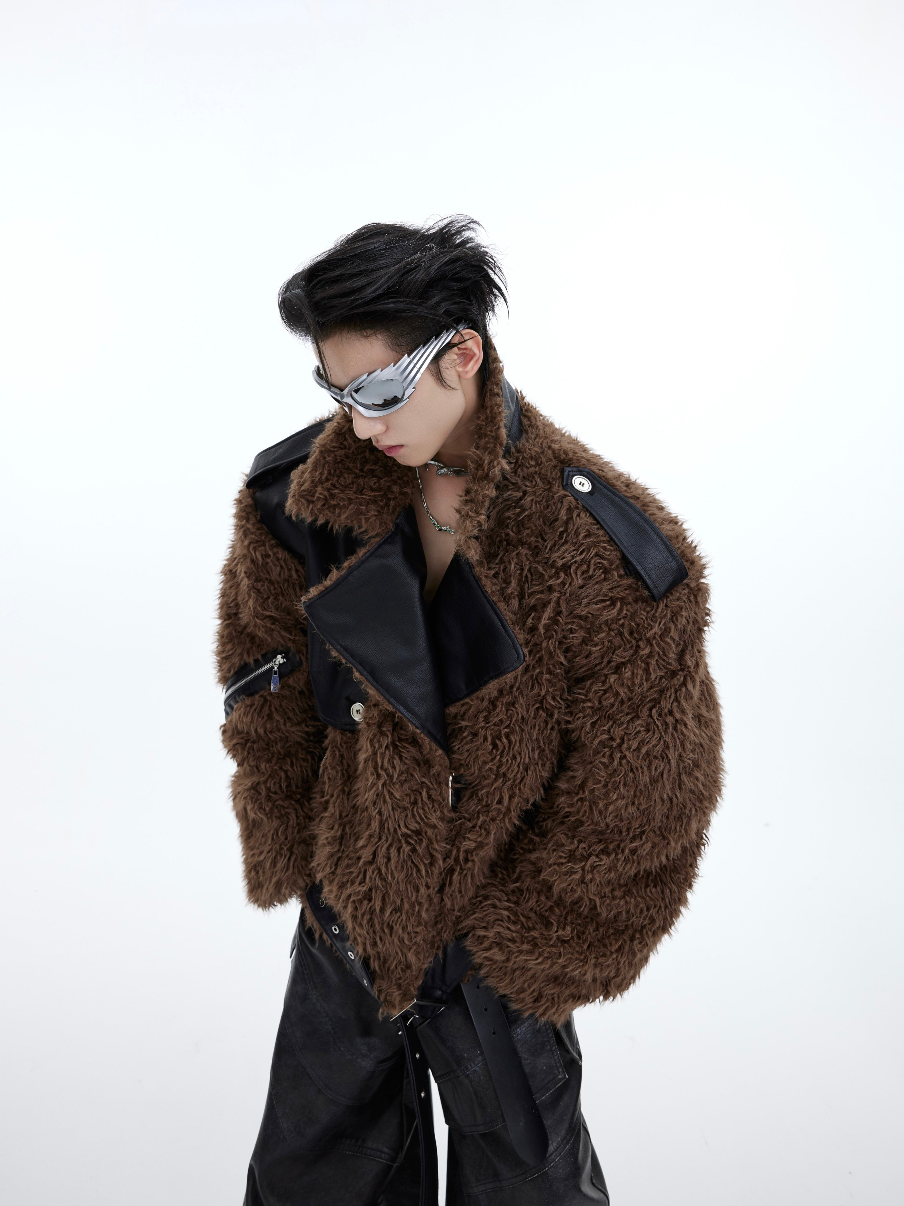 【24s January.】Deconstructed Plush Fur Jacket-IYAMIUIO