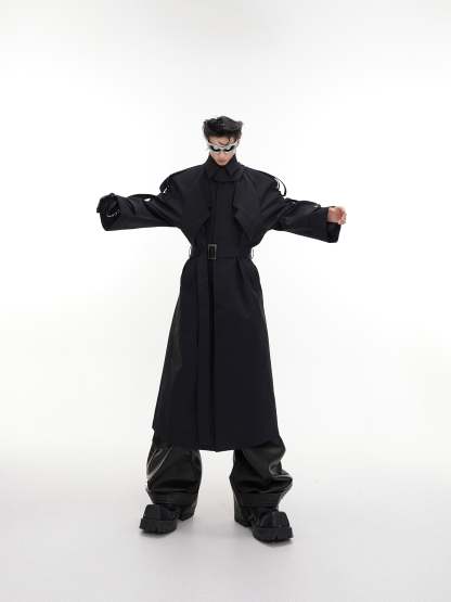 【23s August.】Turtleneck Shoulder Pad Coat-IYAMIUIO