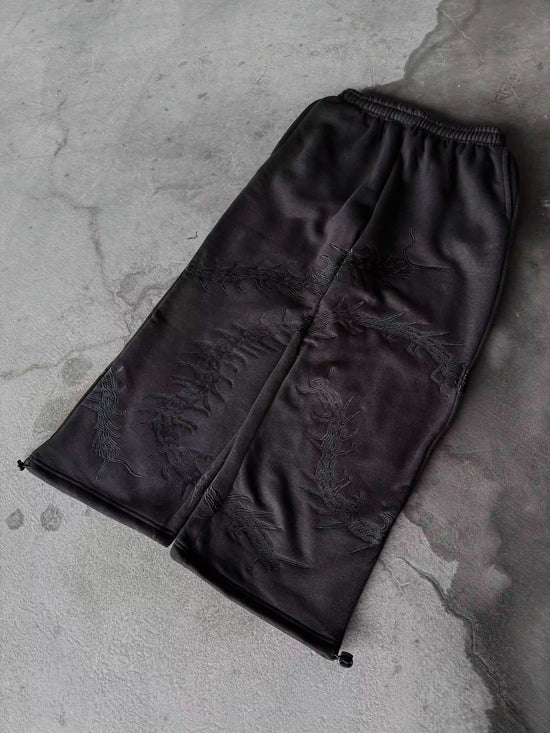 GHOUL ZIP+SWEATS (BLACK)-IYAMIUIO