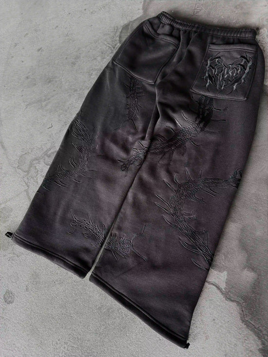 GHOUL ZIP+SWEATS (BLACK)-IYAMIUIO