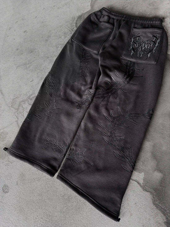 GHOUL ZIP+SWEATS (BLACK)-IYAMIUIO