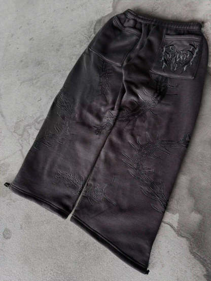 GHOUL ZIP+SWEATS (BLACK)-IYAMIUIO