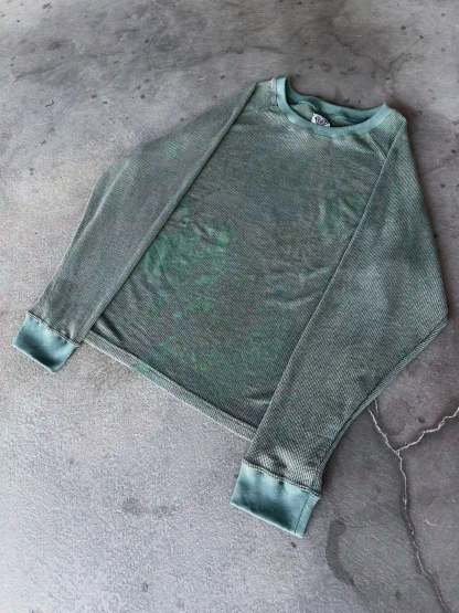 "Ghoul" Long-Sleeve (Olive Green)-IYAMIUIO