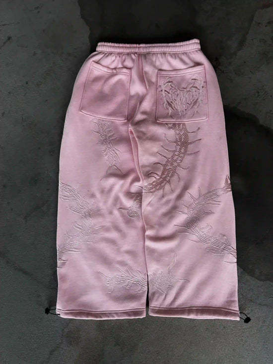 GHOUL ZIP+SWEATS (PINK)-IYAMIUIO