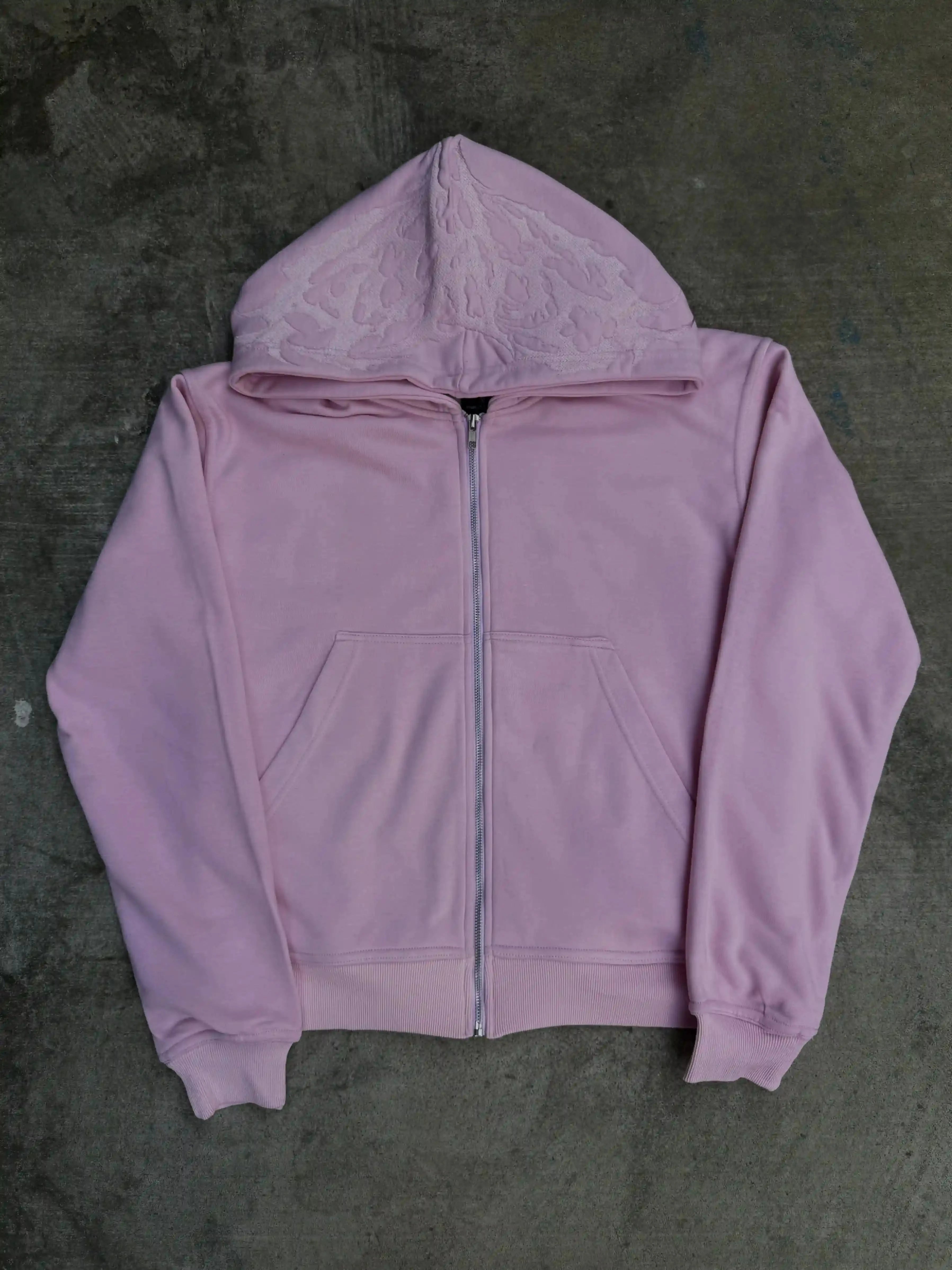 “Ghoul” ZIP-UP (Light Pink)-IYAMIUIO