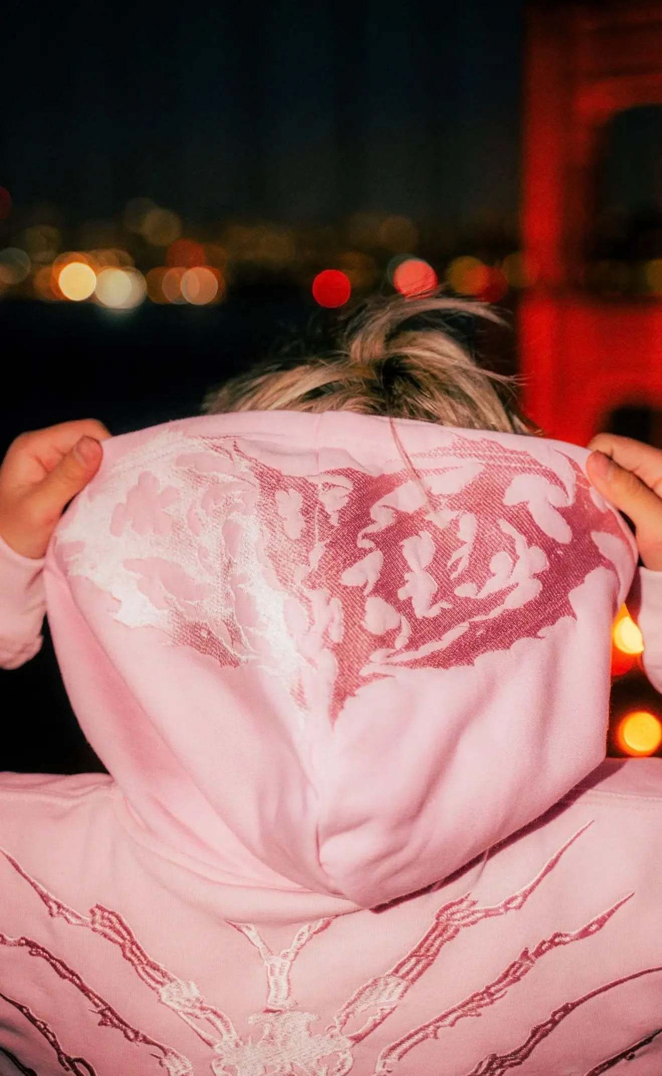 “Ghoul” ZIP-UP (Light Pink)-IYAMIUIO