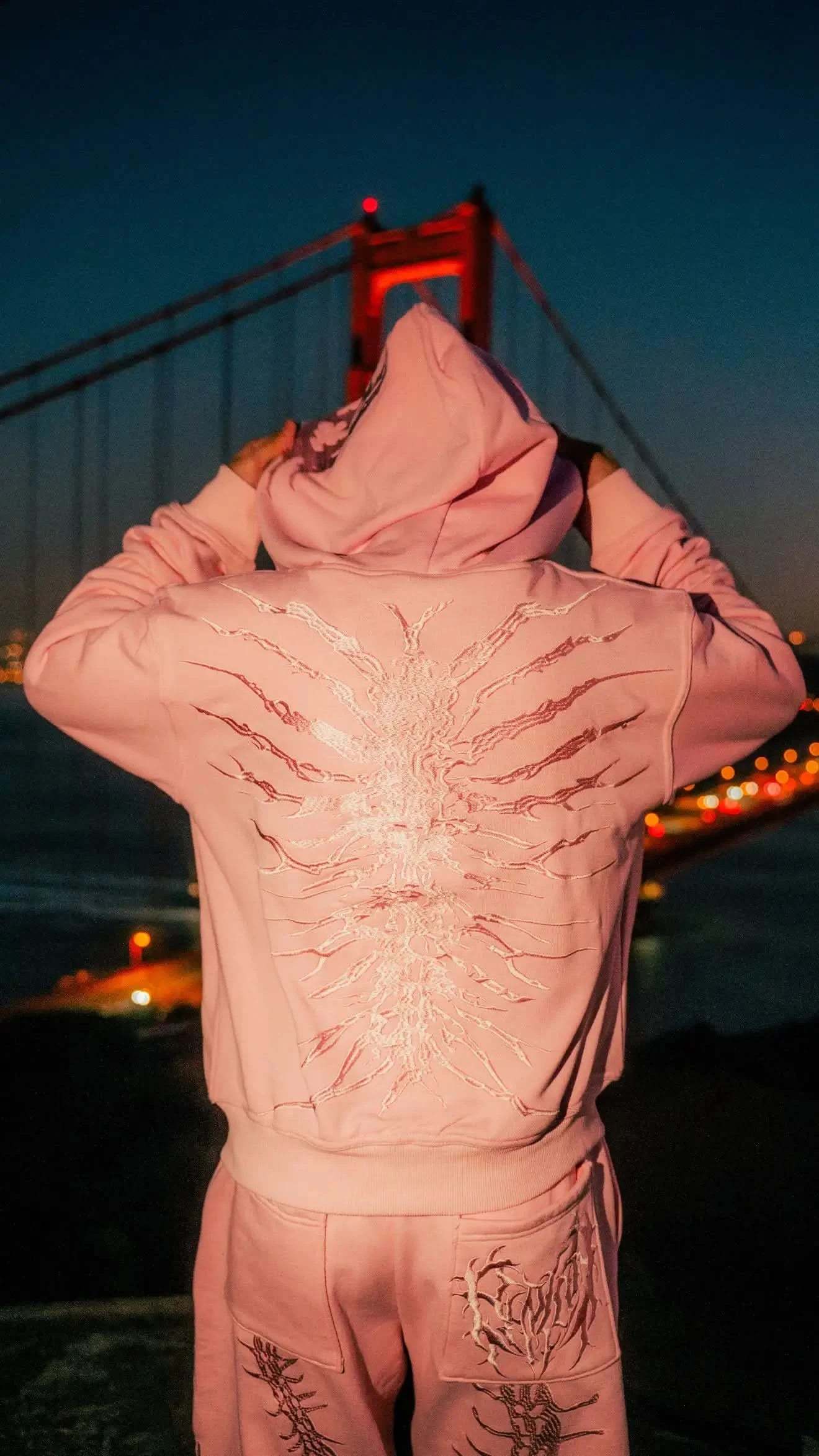 “Ghoul” HOODIE (Light Pink)-IYAMIUIO