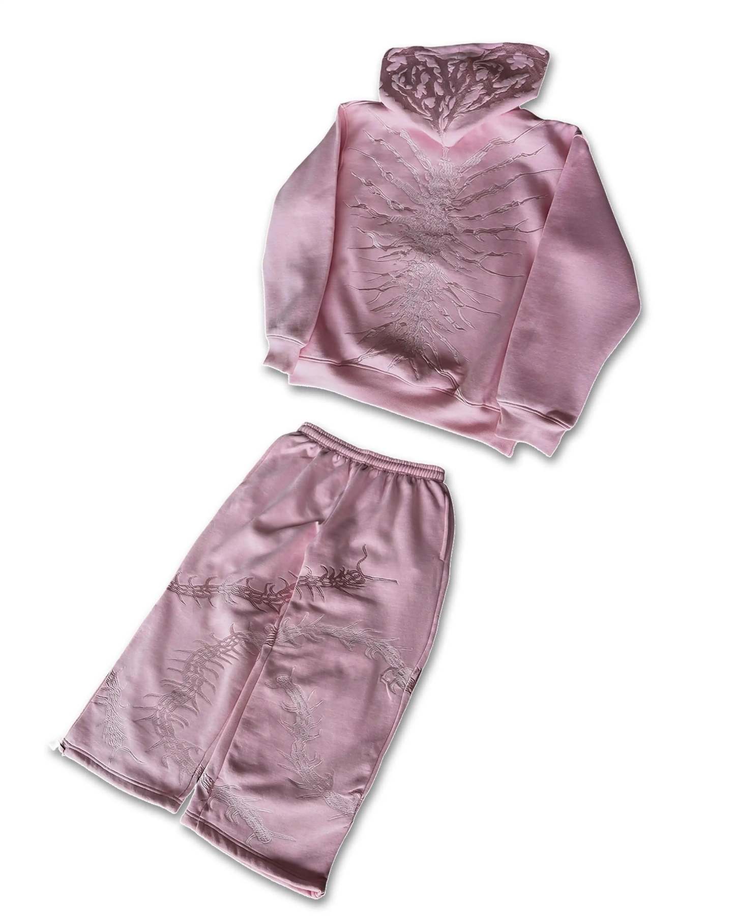 GHOUL ZIP+SWEATS (PINK)-IYAMIUIO