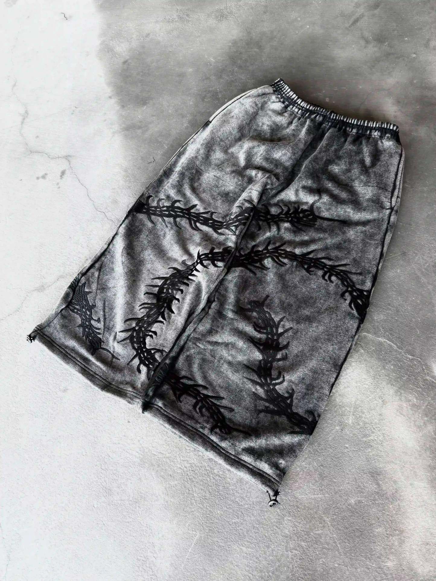 “Ghoul” Sweats (Washed Black)-IYAMIUIO