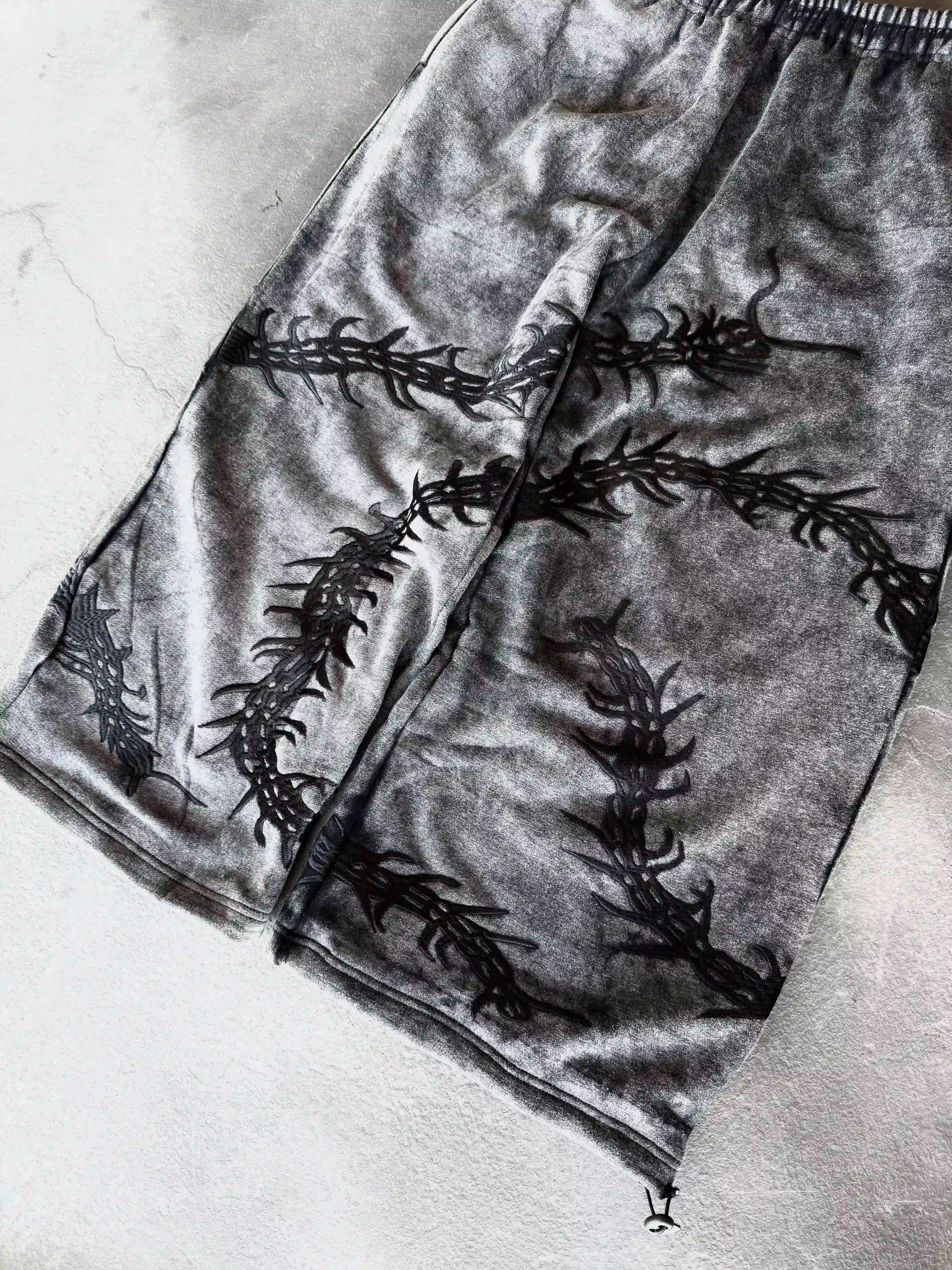 “Ghoul” Sweats (Washed Black)-IYAMIUIO