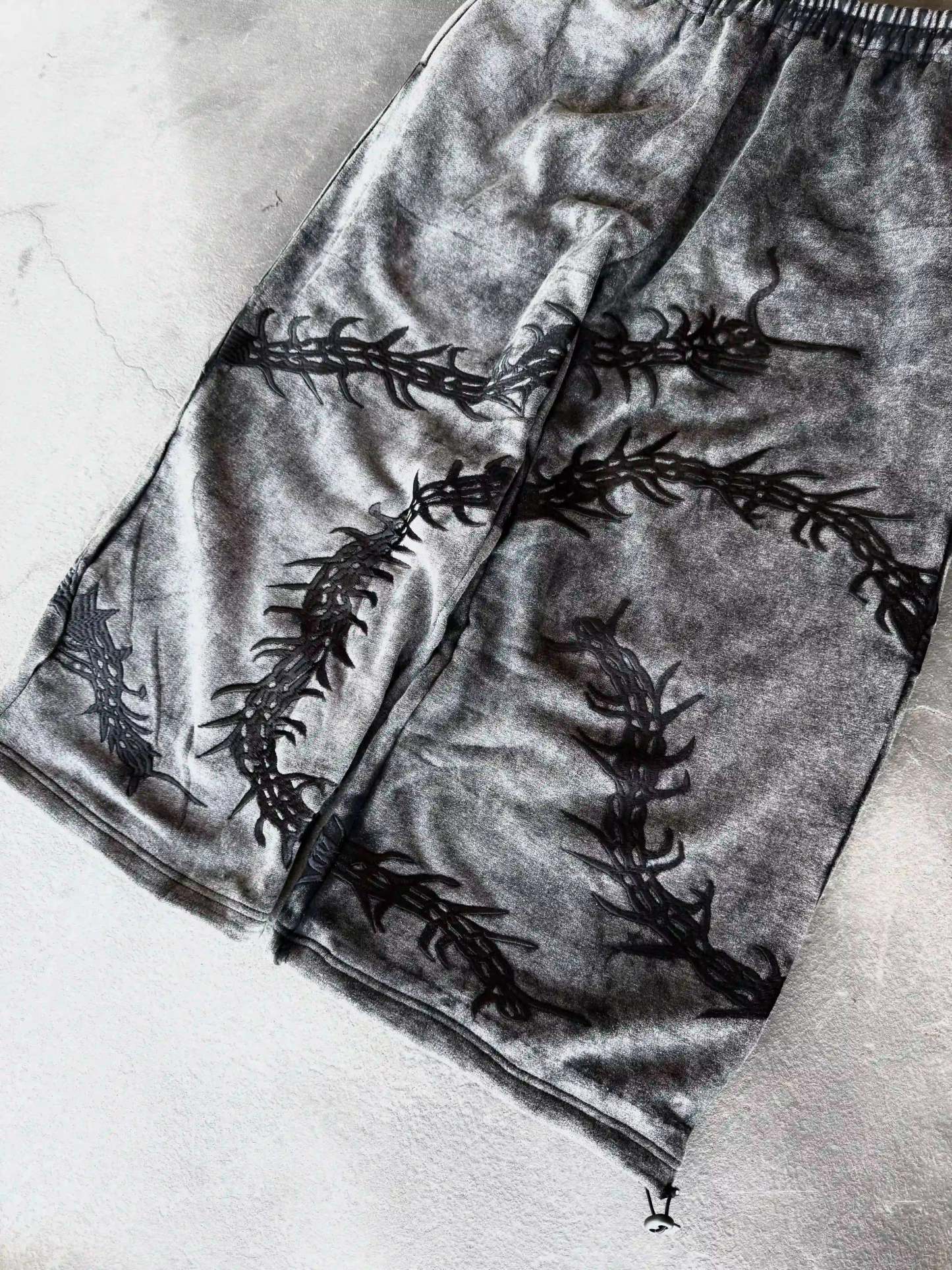 “Ghoul” Sweats (Washed Black)-IYAMIUIO