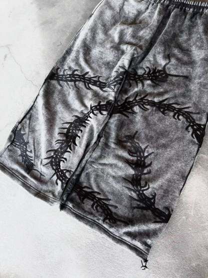 “Ghoul” Sweats (Washed Black)-IYAMIUIO