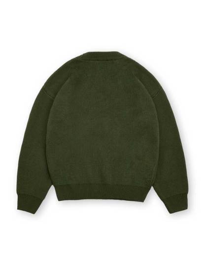 Echoes Knit Sweater Olive-IYAMIUIO