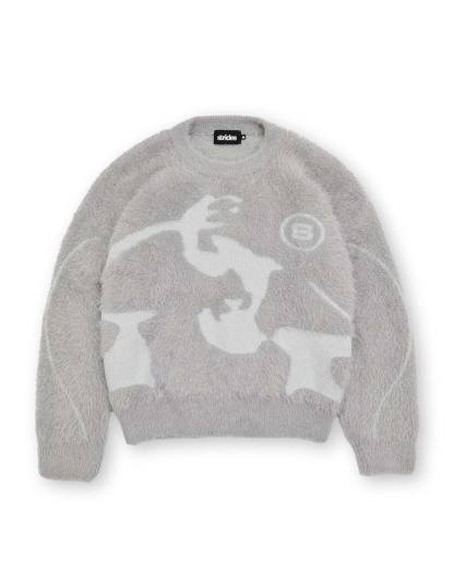 Fusion Mohair Sweater Grey-IYAMIUIO