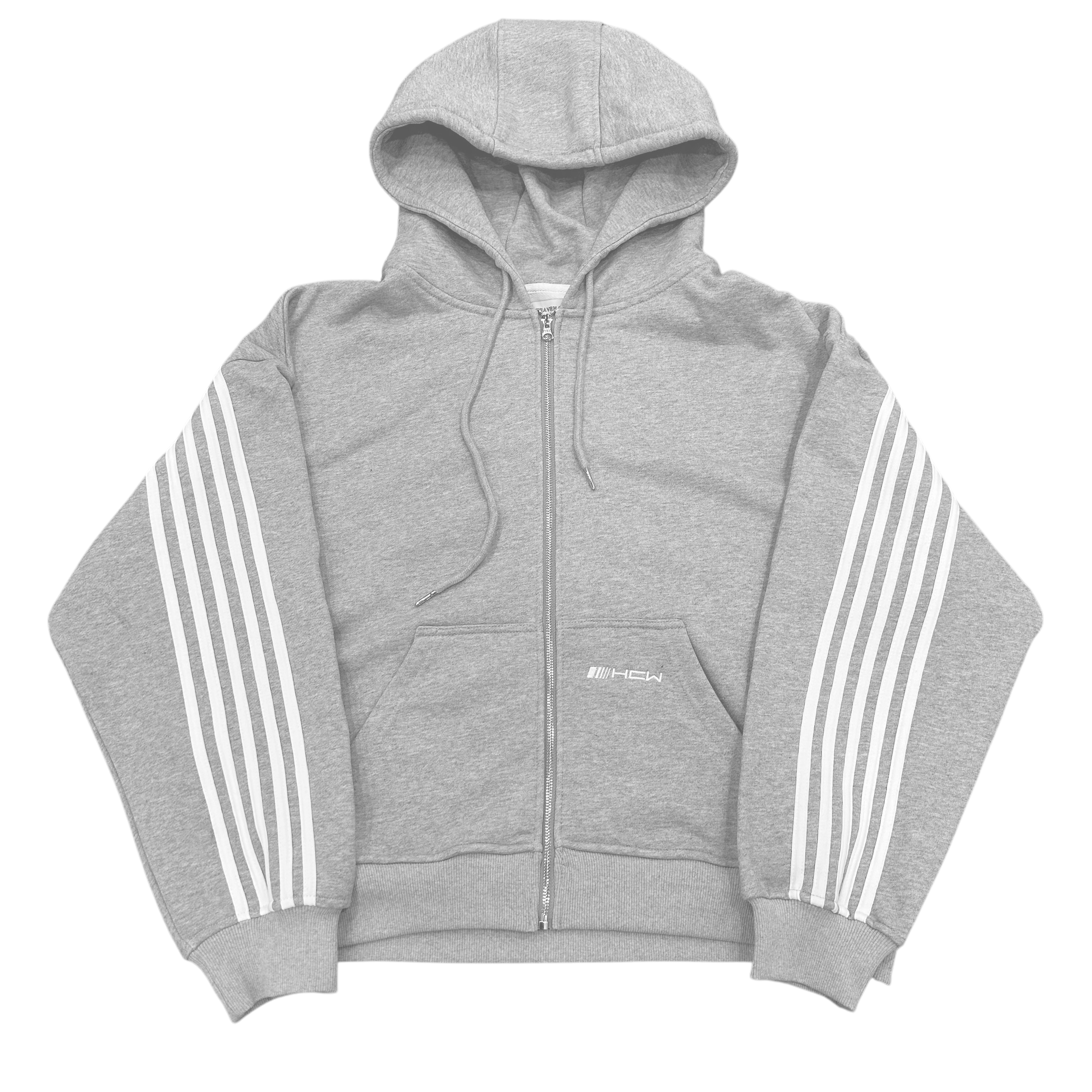 V2 SPIKE HOODIE (GREY/WHITE)-IYAMIUIO