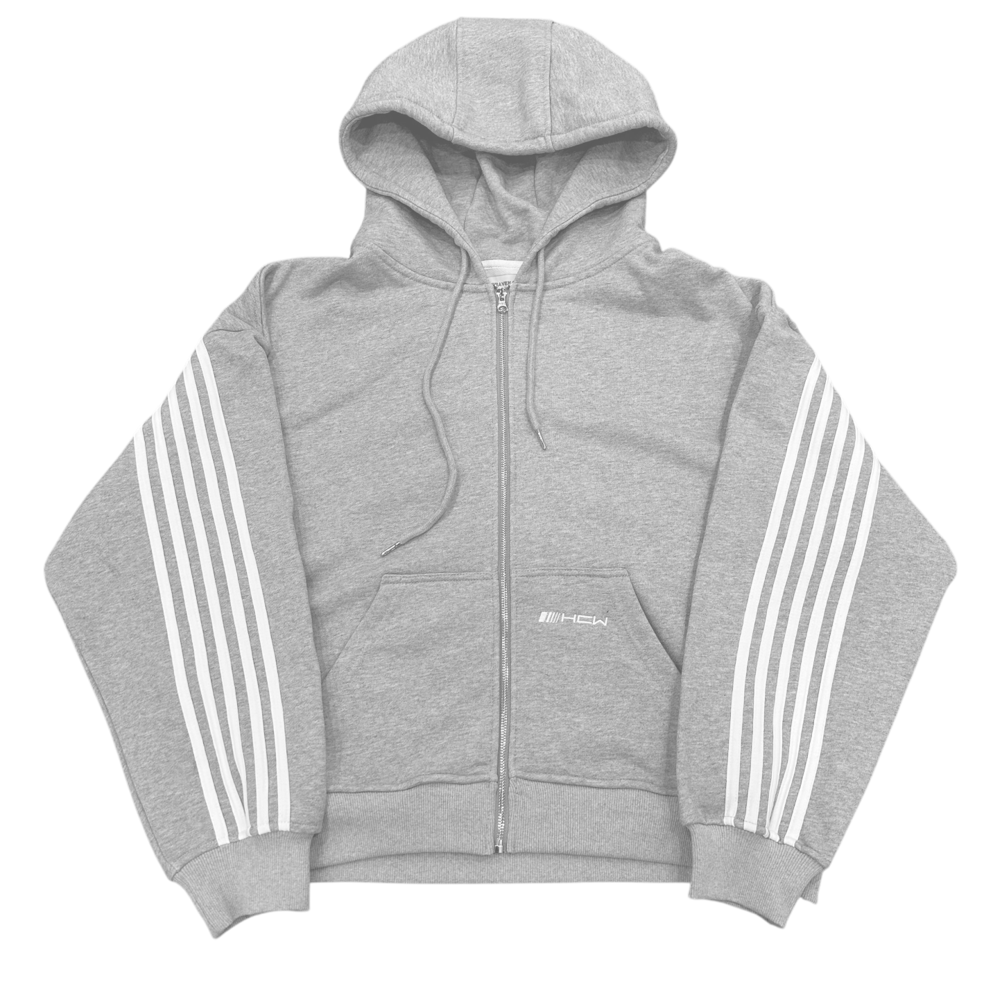 V2 SPIKE HOODIE (GREY/WHITE)-IYAMIUIO