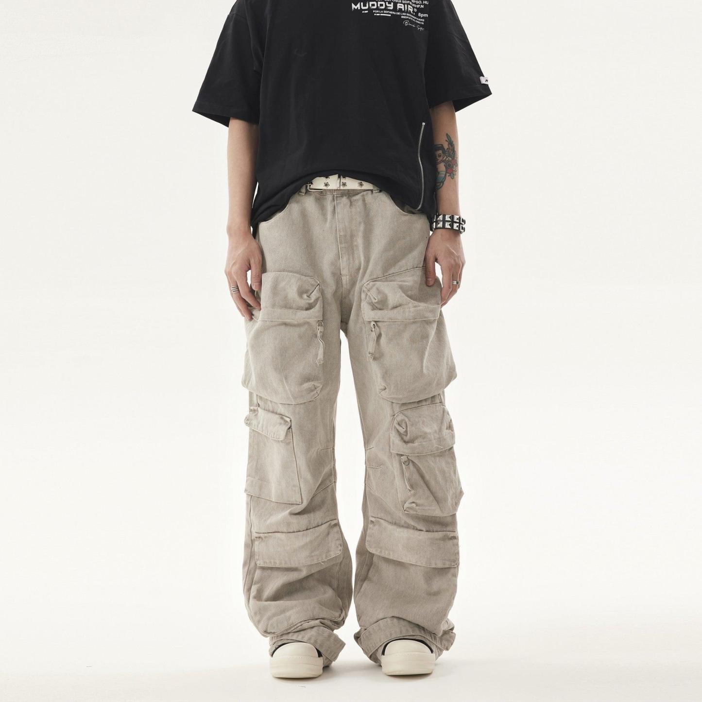 Heavy duty VIBE Cargo Jeans-IYAMIUIO
