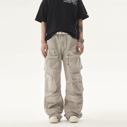 Heavy duty VIBE Cargo Jeans-IYAMIUIO