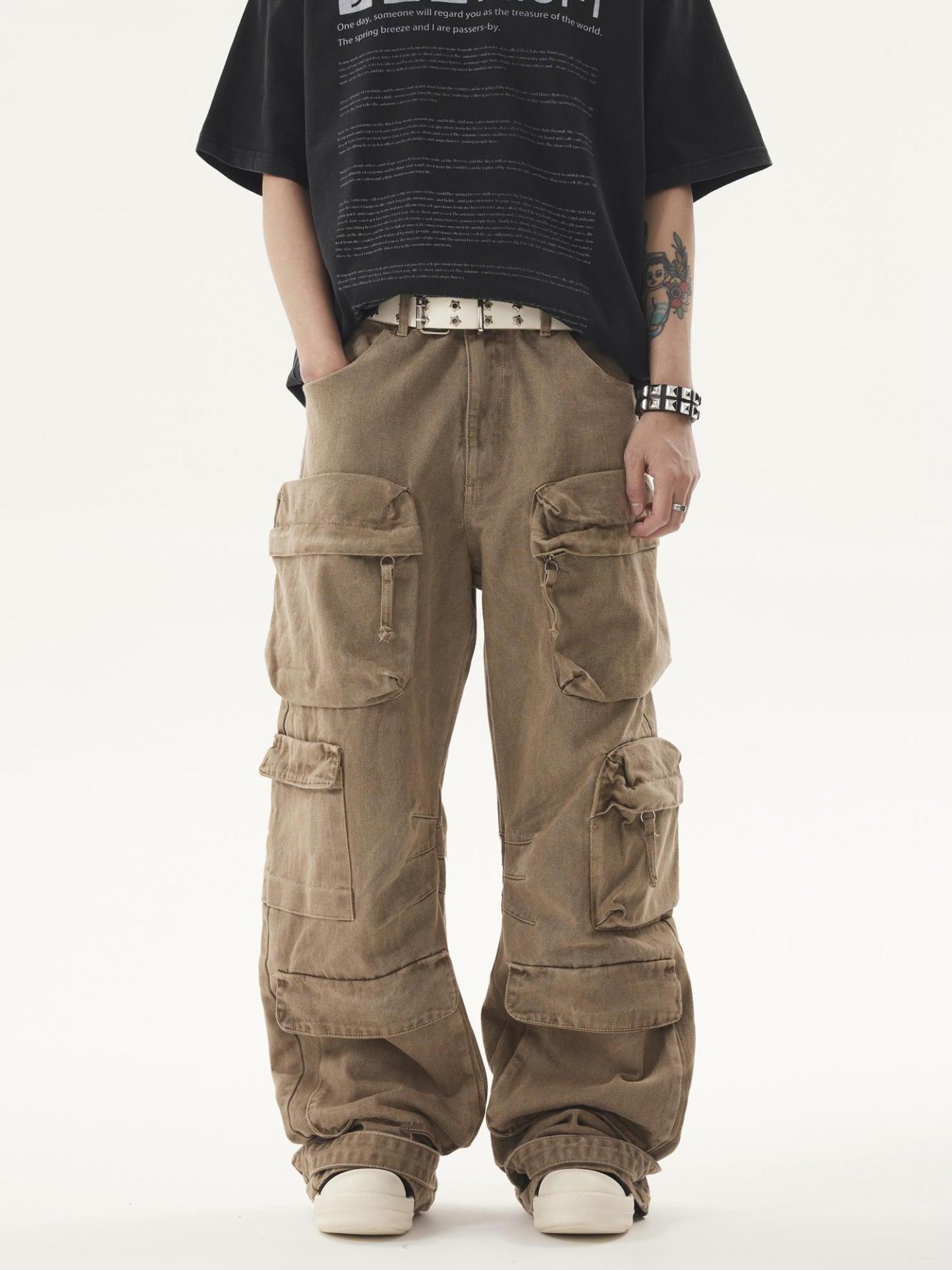 Heavy duty VIBE Cargo Jeans-IYAMIUIO