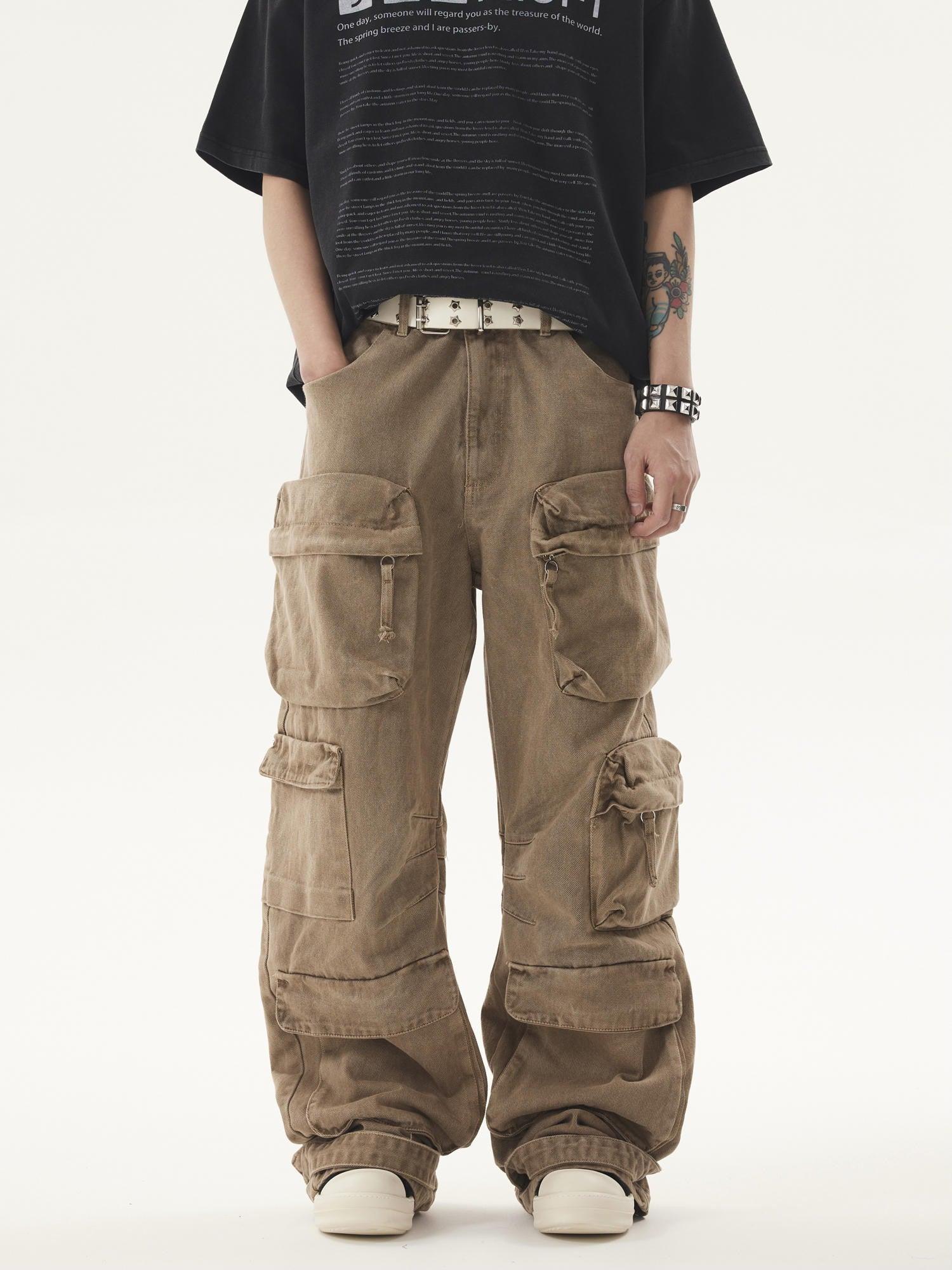 Heavy duty VIBE Cargo Jeans-IYAMIUIO