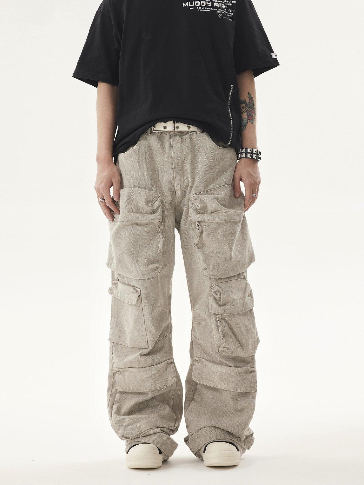Heavy duty VIBE Cargo Jeans-IYAMIUIO