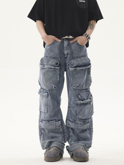 Heavy duty VIBE Cargo Jeans-IYAMIUIO