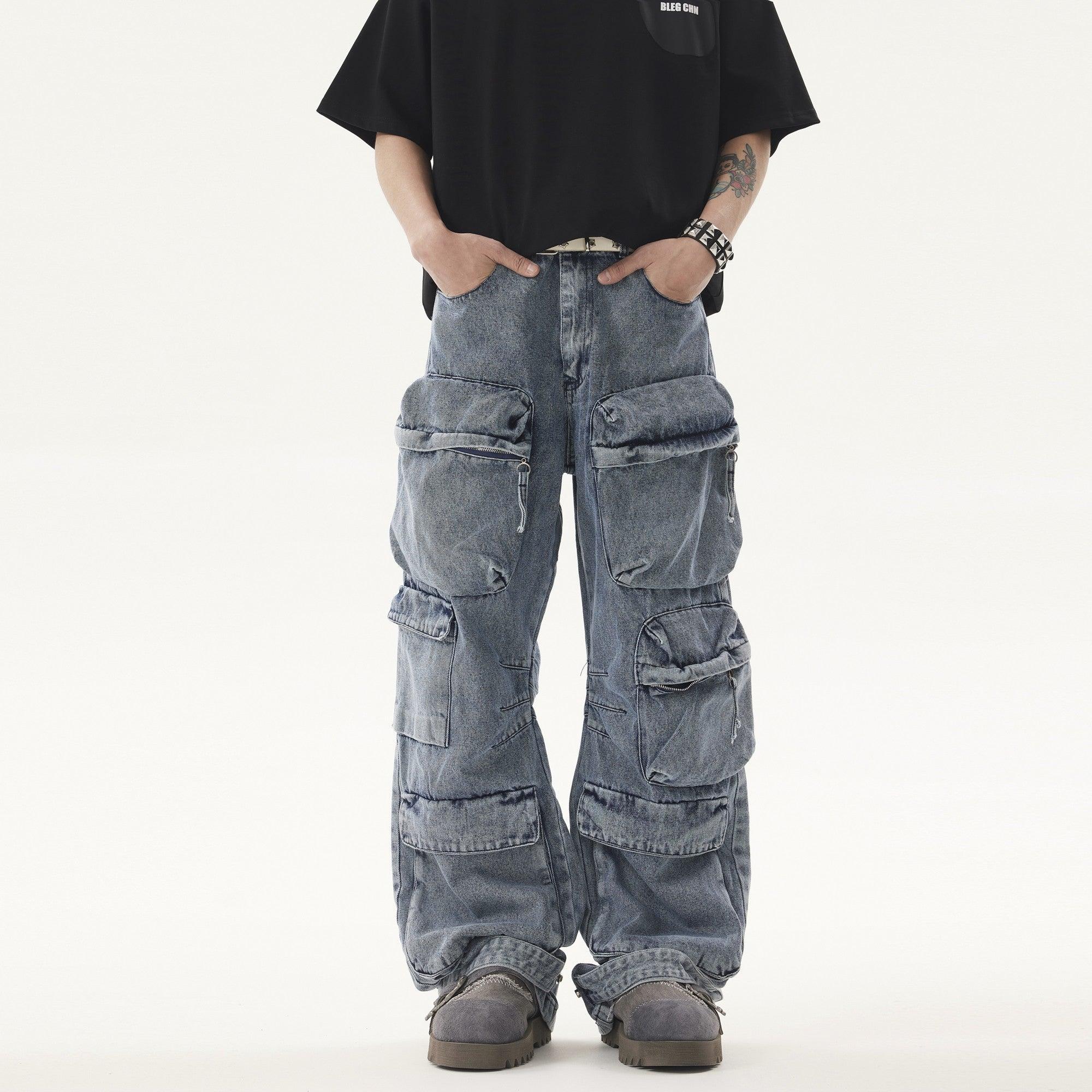 Heavy duty VIBE Cargo Jeans-IYAMIUIO