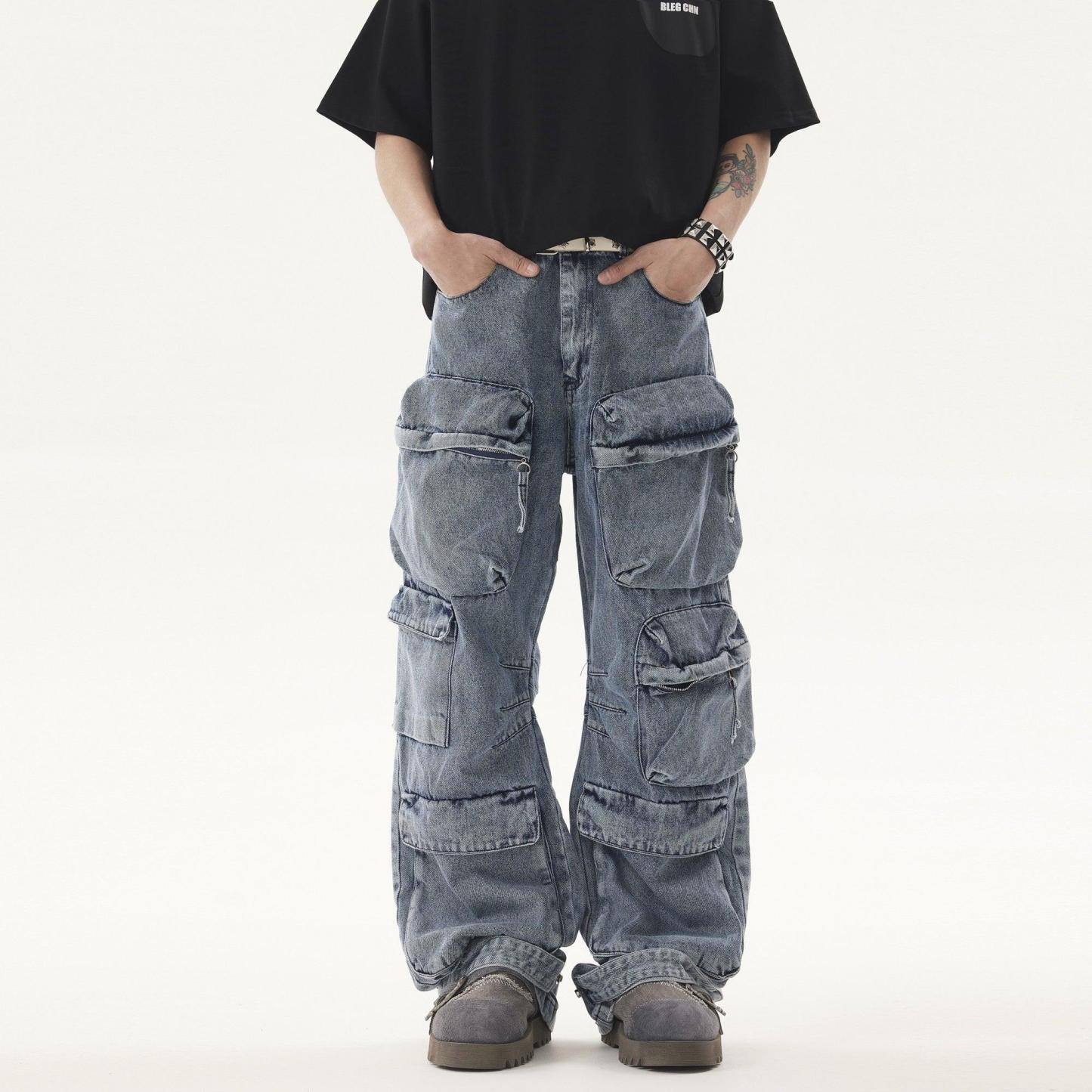 Heavy duty VIBE Cargo Jeans-IYAMIUIO
