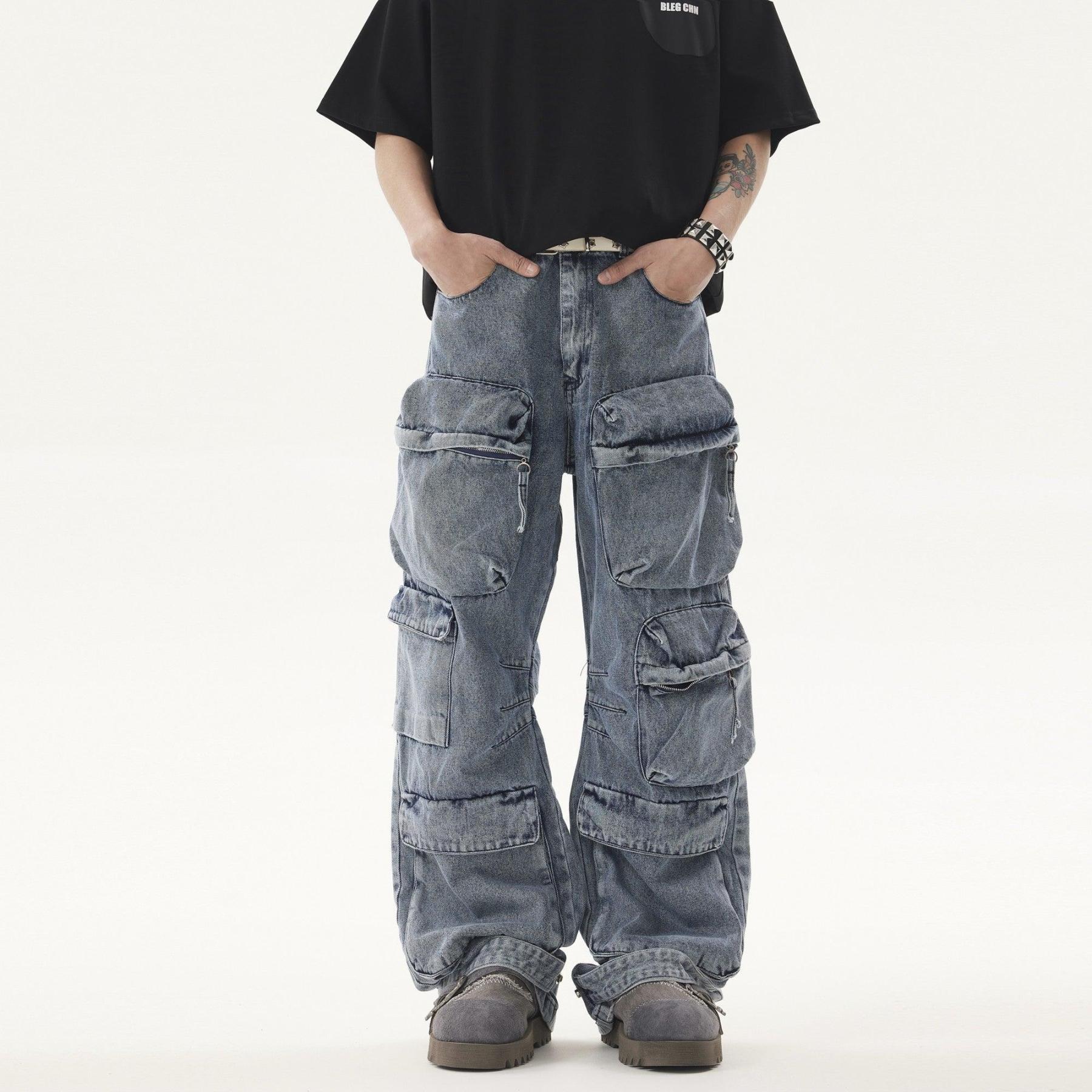 Heavy duty VIBE Cargo Jeans-IYAMIUIO