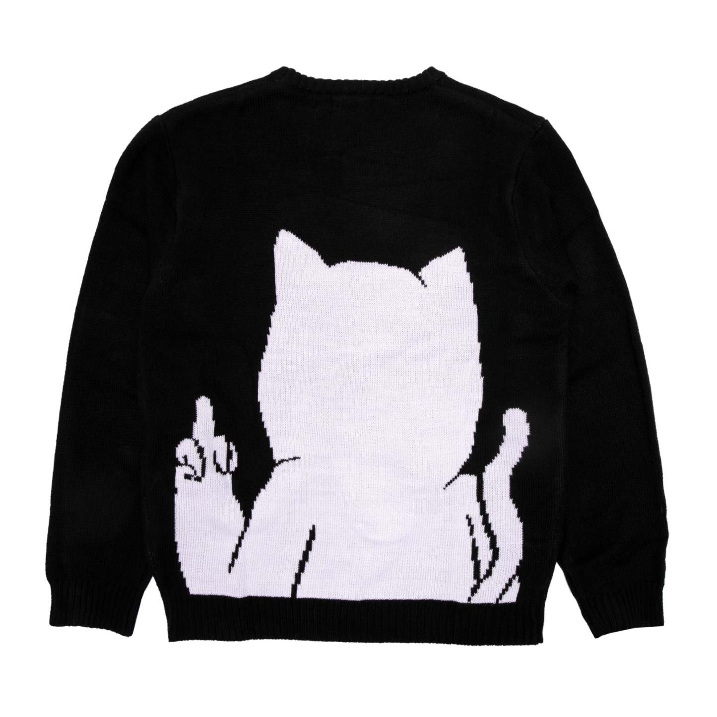 Lord Nermal Flippy Knitty Sweater (Black)-IYAMIUIO
