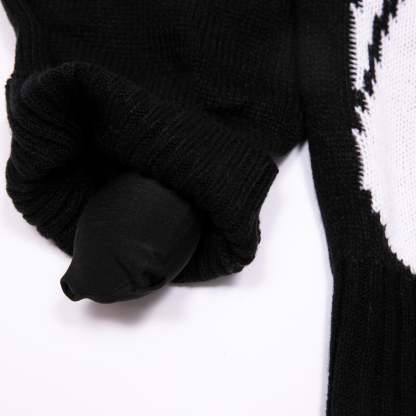 Lord Nermal Flippy Knitty Sweater (Black)-IYAMIUIO