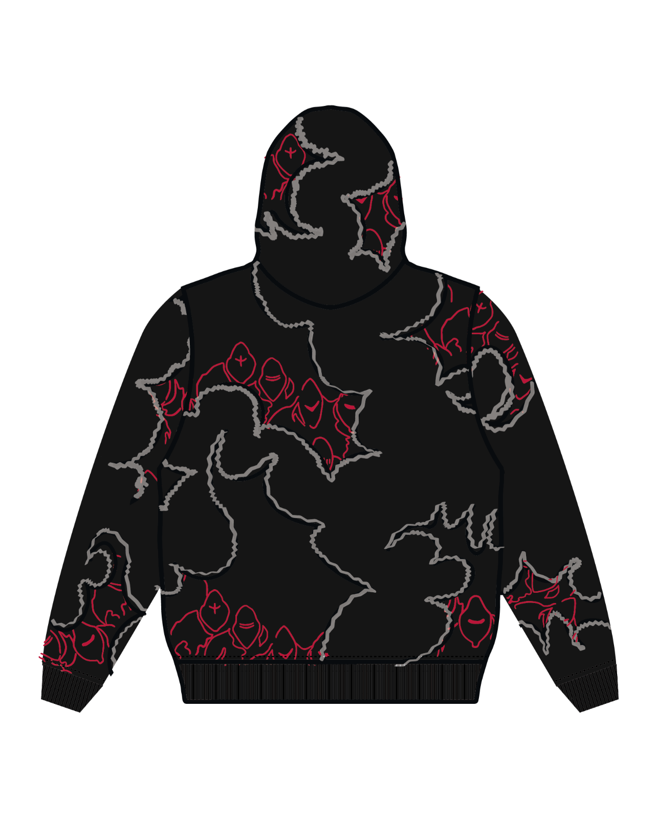 "LEVEL UP" Hoodie Black-IYAMIUIO