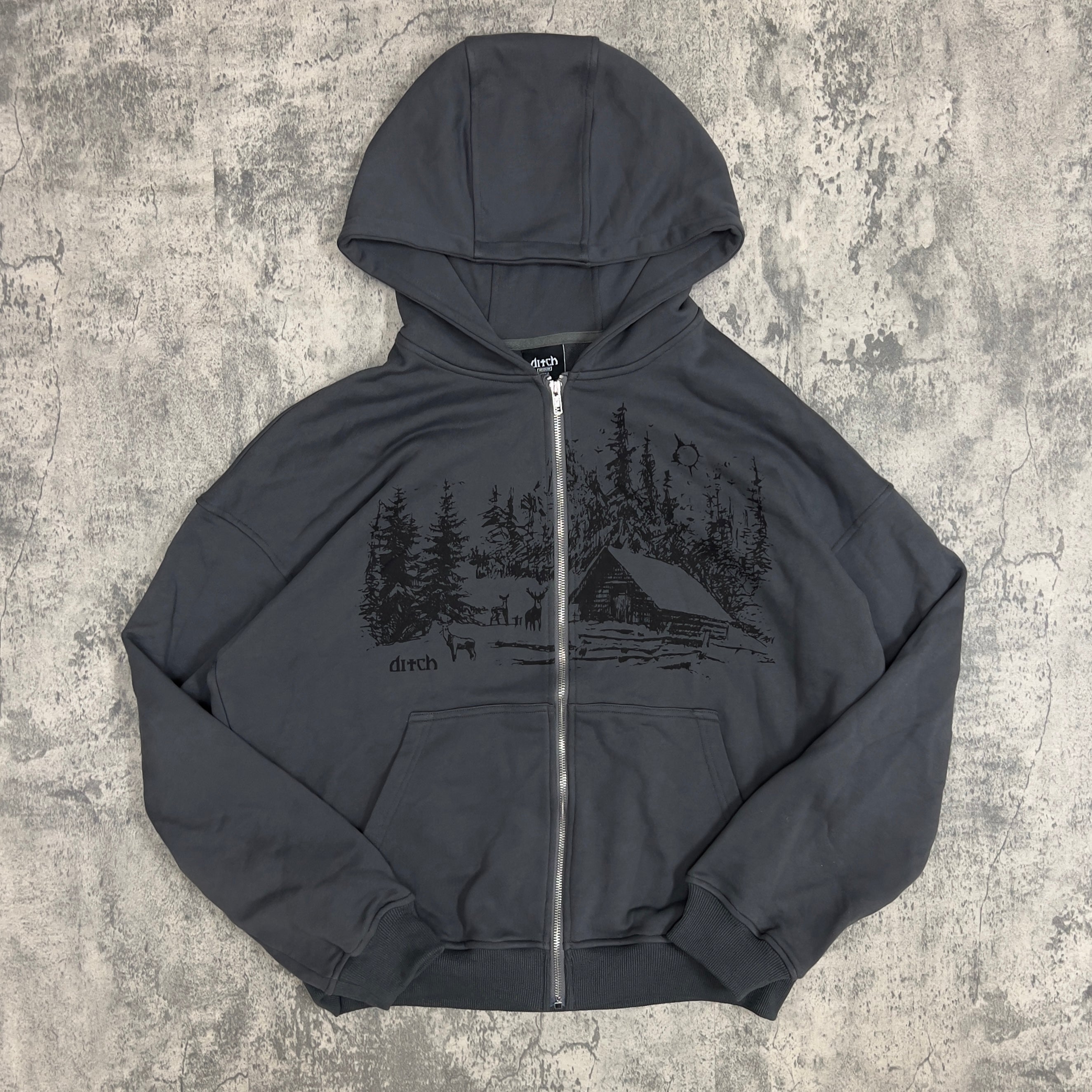 CABIN ZIPUP (GREY)-IYAMIUIO