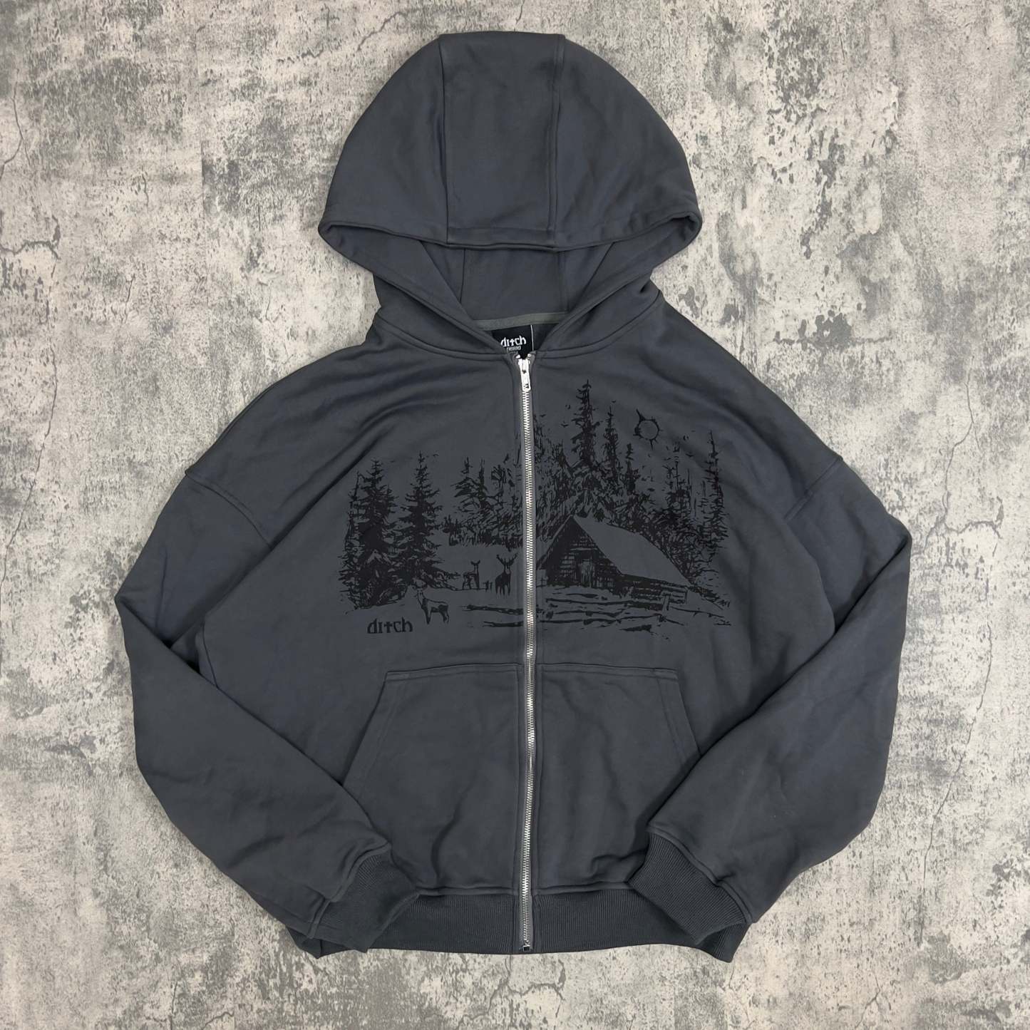 CABIN ZIPUP (GREY)-IYAMIUIO