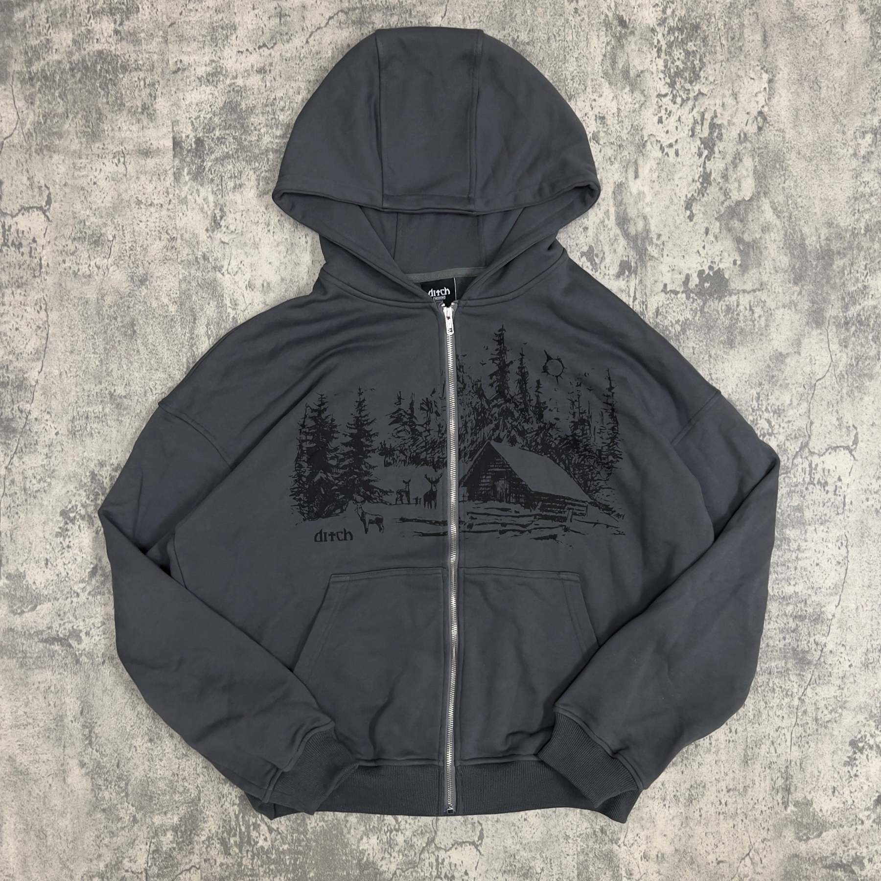 CABIN ZIPUP (GREY)-IYAMIUIO