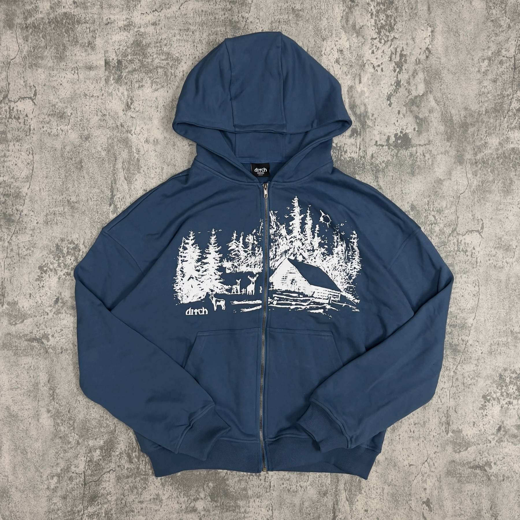 CABIN ZIPUP (COBALT)-IYAMIUIO