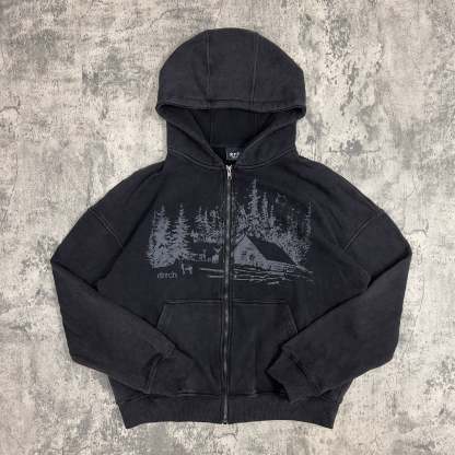 CABIN ZIPUP (COAL)-IYAMIUIO