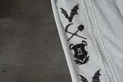 PATCHED SWEATS (HEATHER GREY)-IYAMIUIO