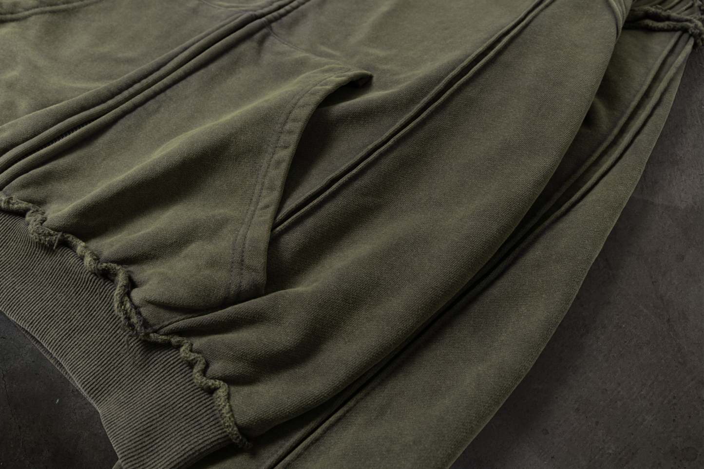 BIKER HOODIE (ASH)-IYAMIUIO