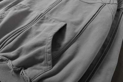 BIKER HOODIE (SAND)-IYAMIUIO