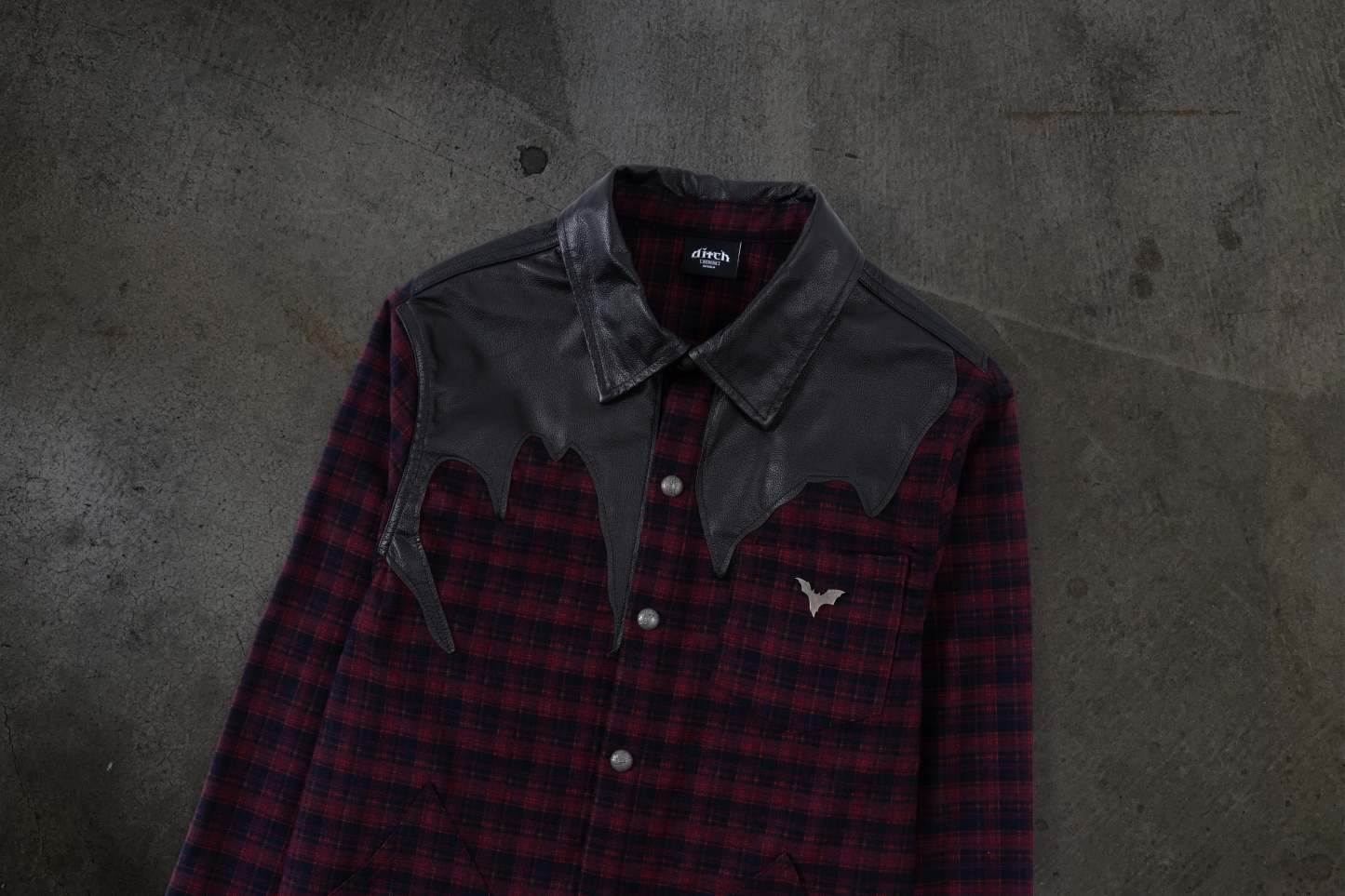 LEATHER FLANNEL (CRIMSON)-IYAMIUIO