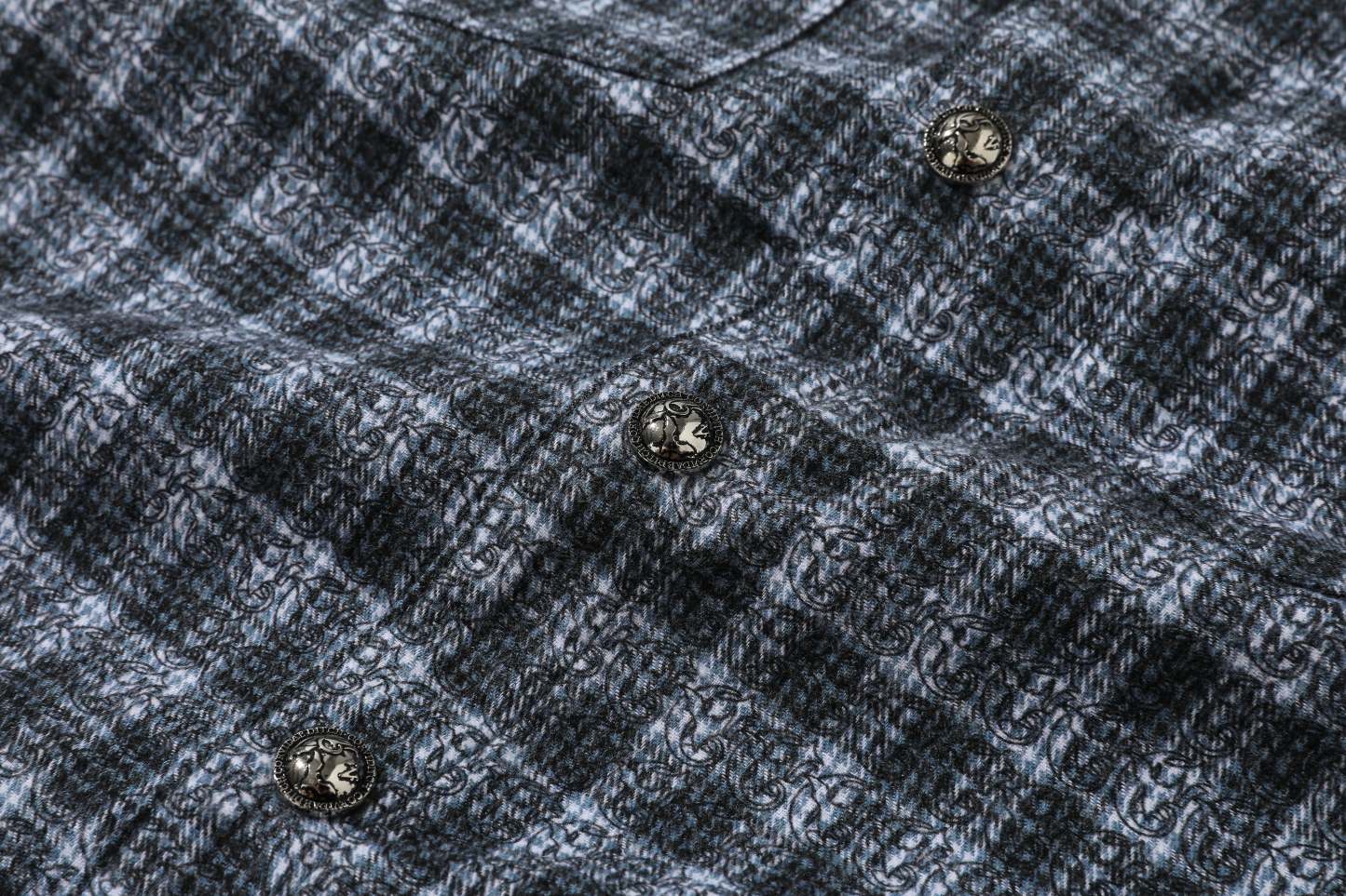 CORVIDITCH MONOGRAM FLANNEL (BLUE)-IYAMIUIO
