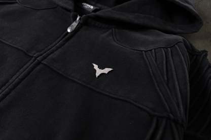 BIKER HOODIE (COAL)-IYAMIUIO