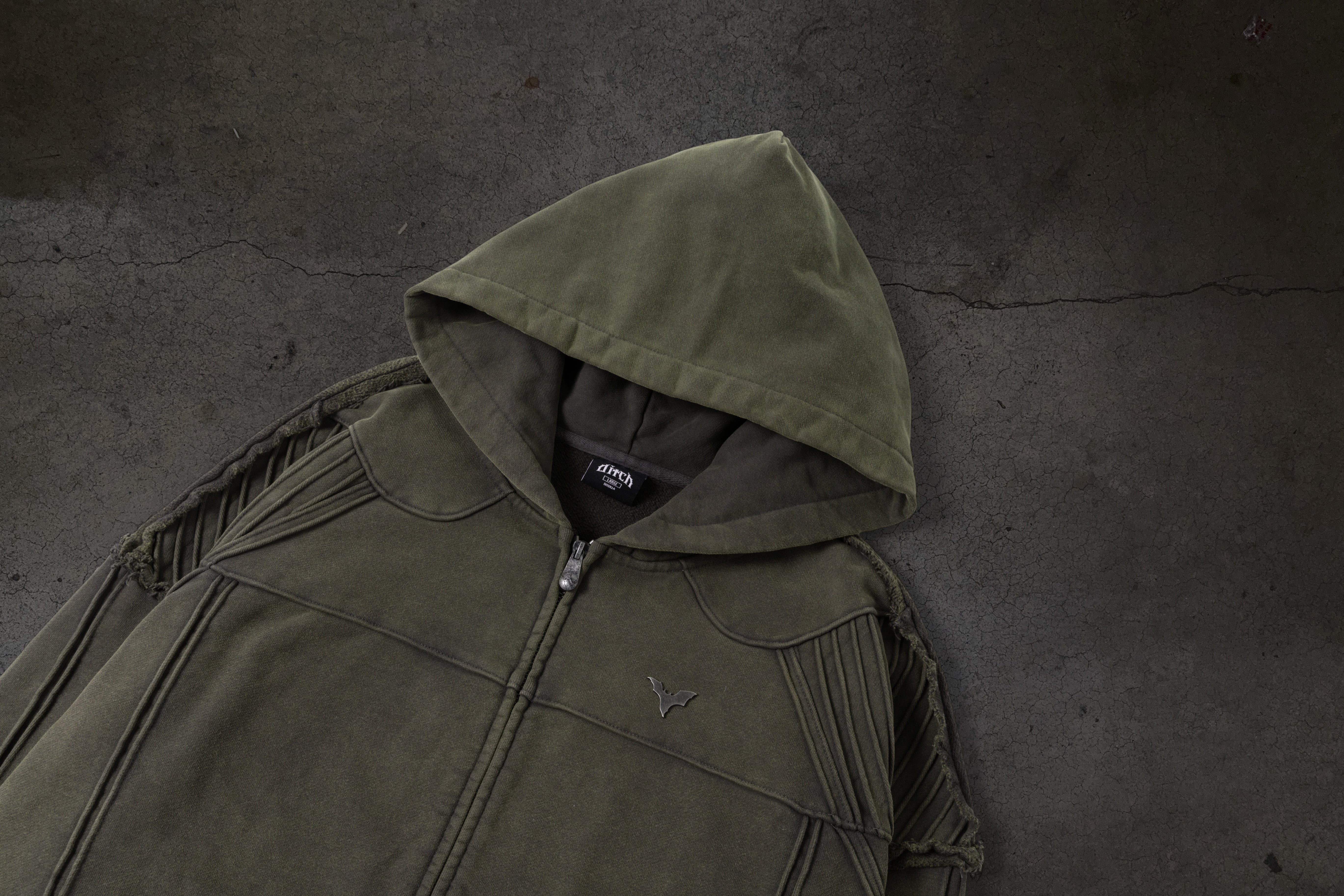 BIKER HOODIE (ASH)-IYAMIUIO